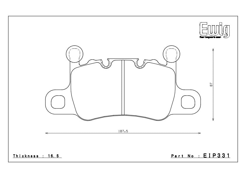 EIP331 rear axle for ceramic brakes