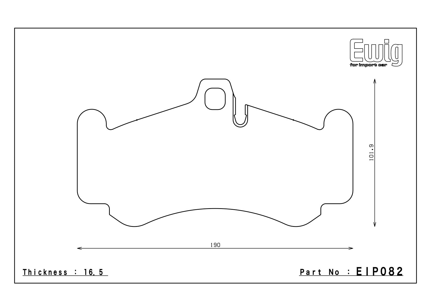 Front axle EIP082-18mm