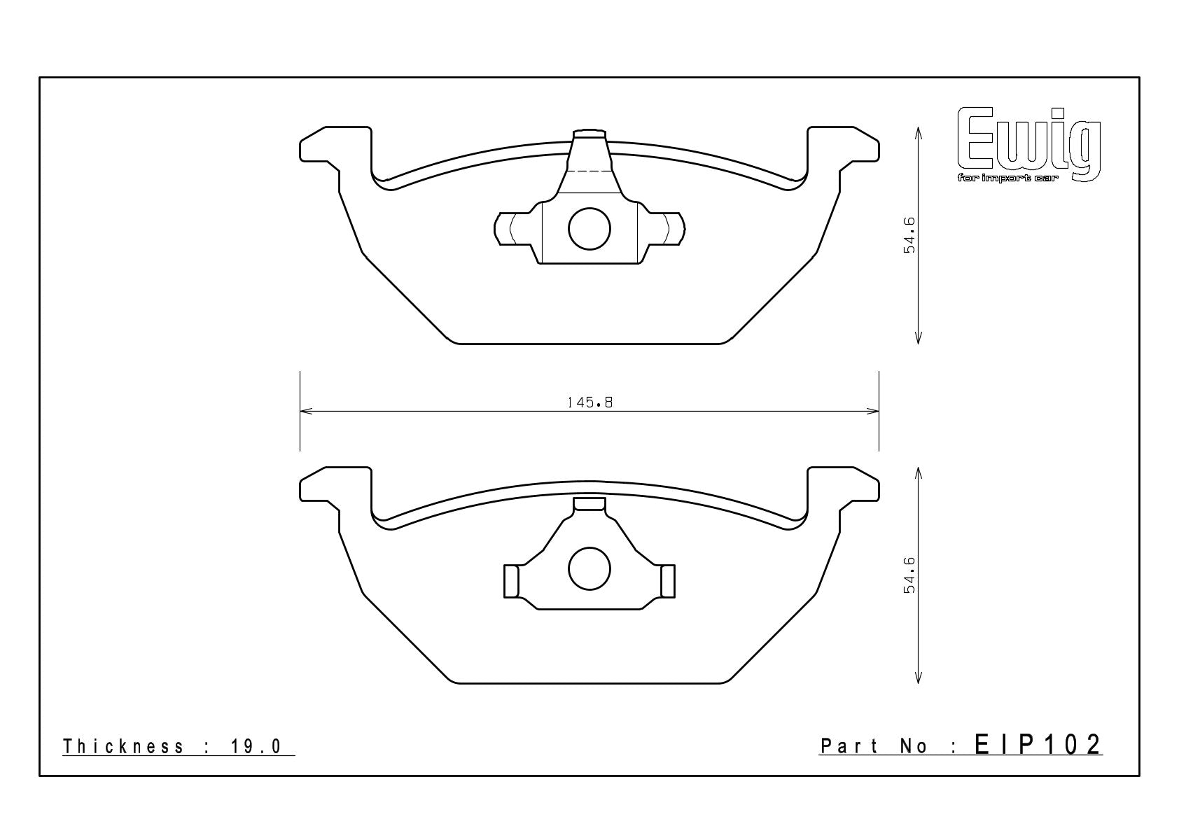 EIP102 Vorderachse ATE Sattel 256x22mm Bremse