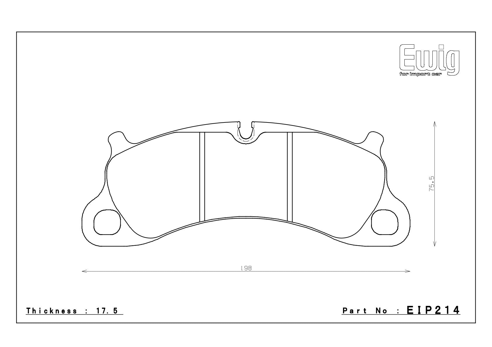 EIP214 front axle not for ceramic brakes