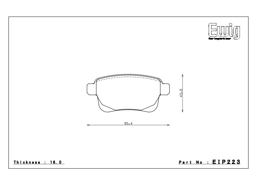 Rear axle EIP223-16mm