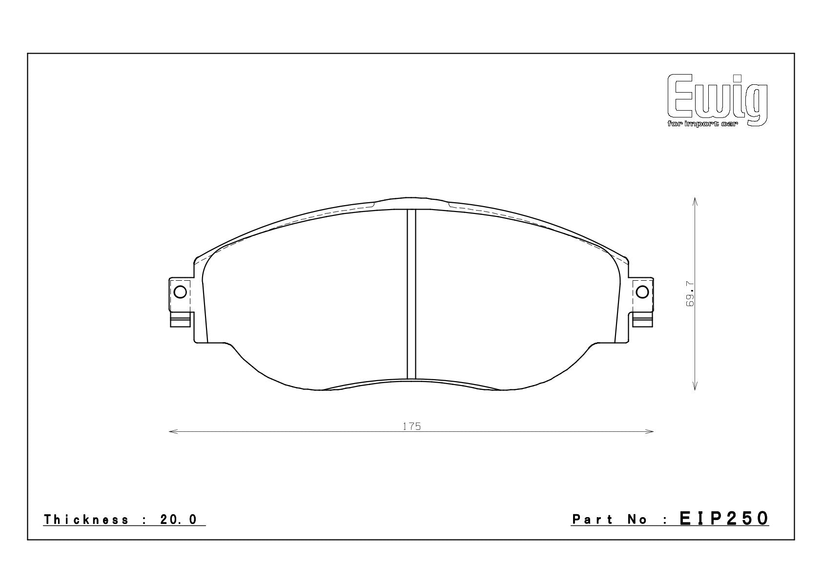 EIP250 Vorderachse PR-Code: 1LC/1LG/1LJ