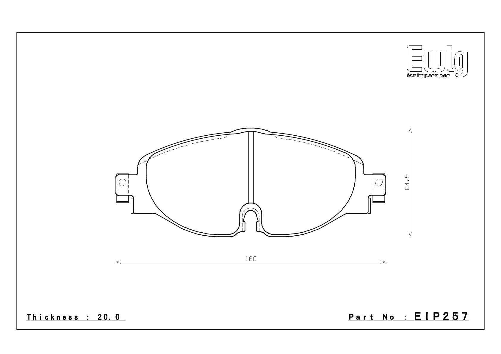 EIP257 Vorderachse PR-Code: 1ZK/1ZL/1ZU