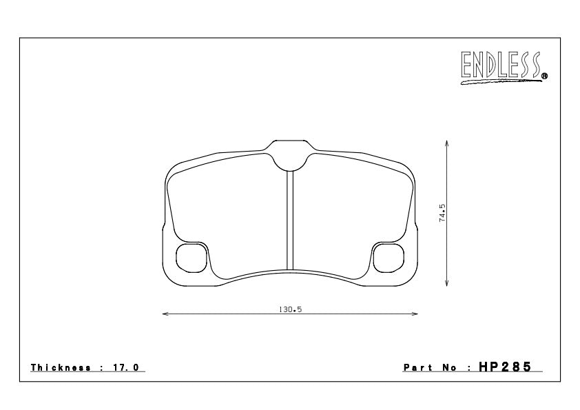 Rear axle HP285-19mm